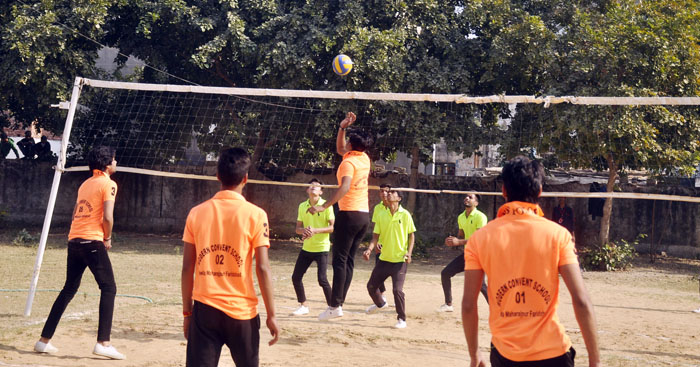 Modern convent school mevlamaharajpur sector 46 faridabad volleyball tournament-7